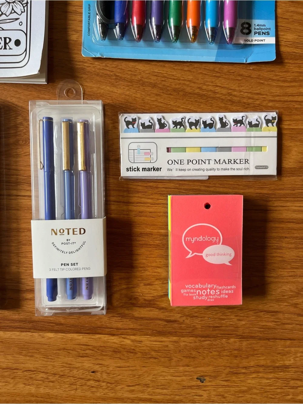 Stationery Bundle Notebook Pens Markers Sticky Notes Flashcards Mixed Lot - Picture 5 of 9